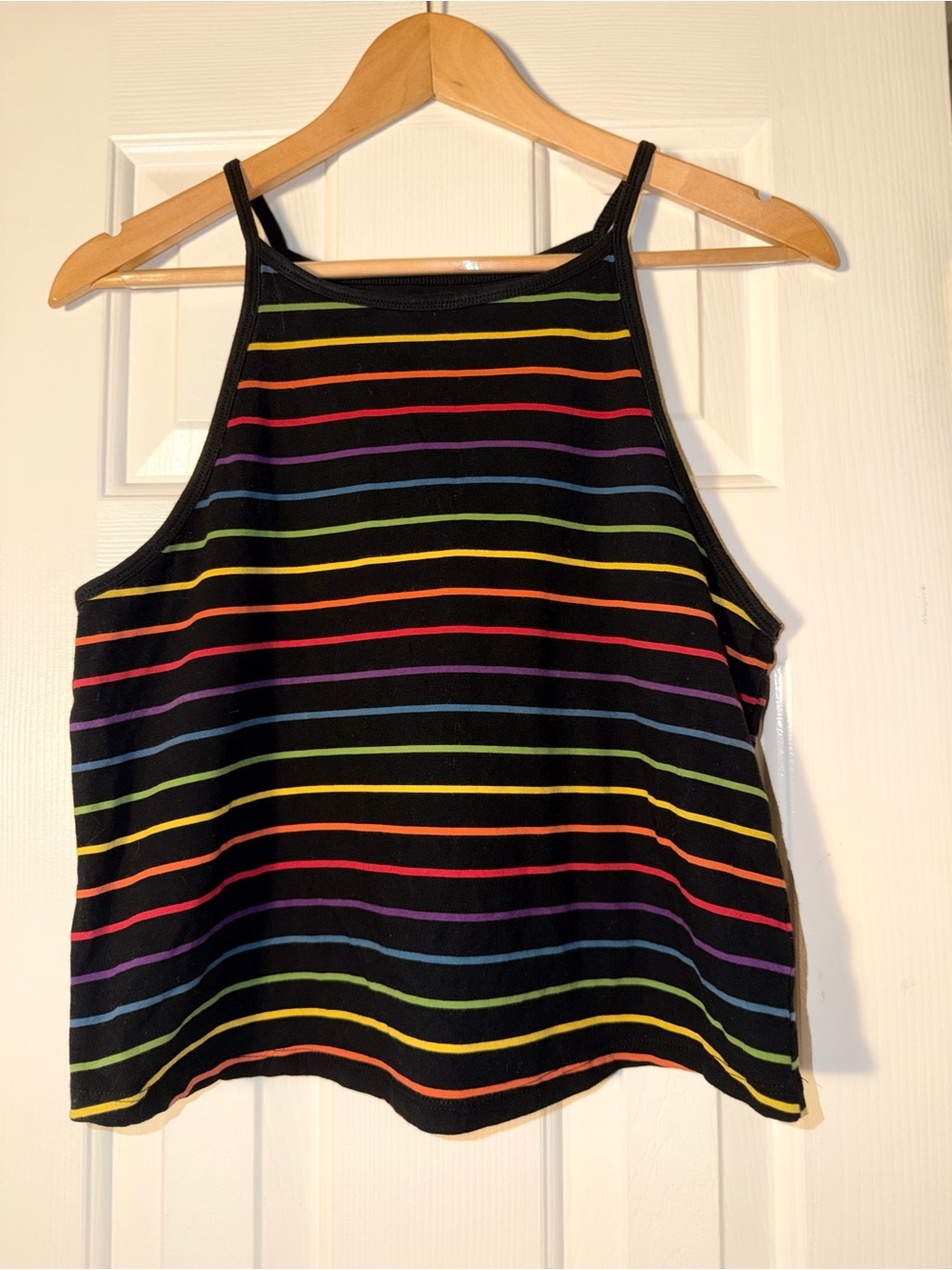 Torrid Women's Black Rainbow Stripe Tank Top. Size 2x
